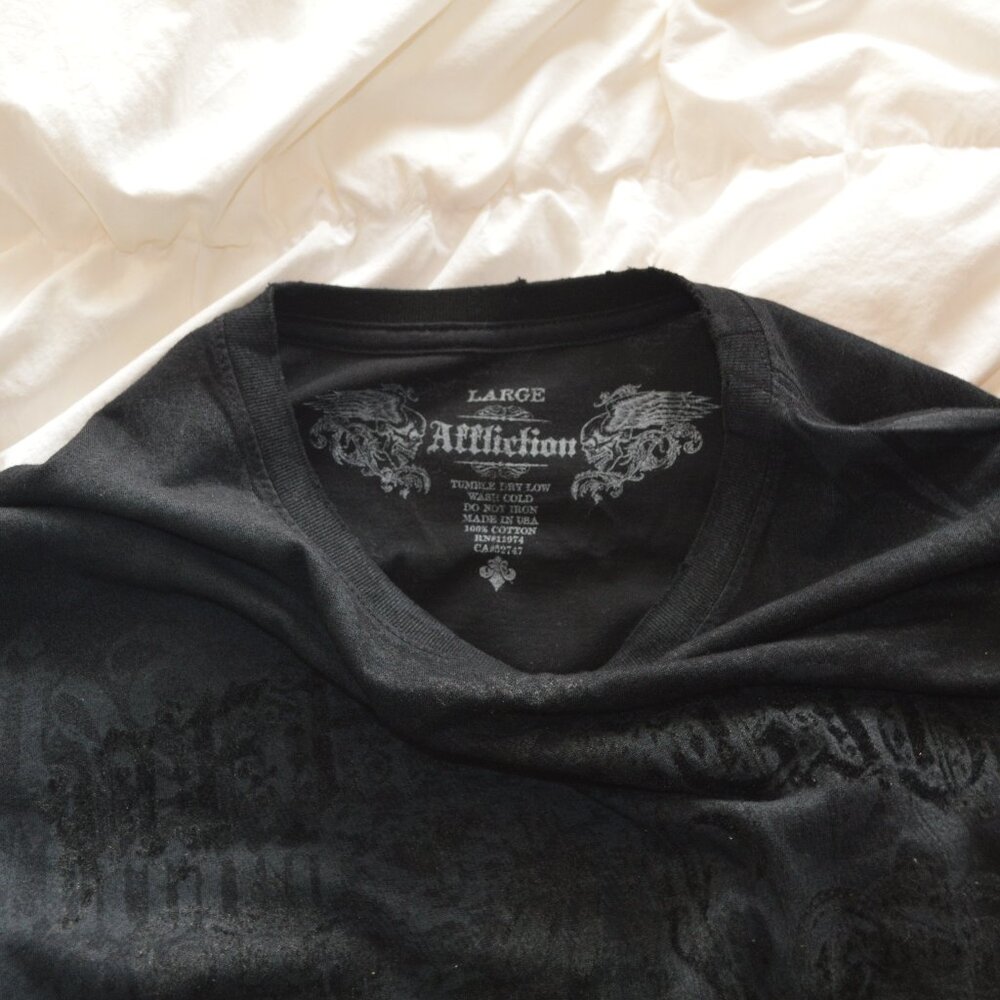 Affliction Black Angel Wings Men's T-Shirt
